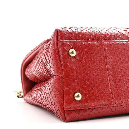Chanel Snakeskin Small Coco Handle Flap Red 10 of 12