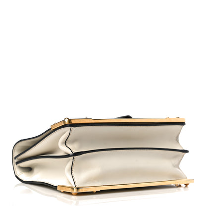 Prada City Calf Saffiano Cahier Bag Talco Black 3 of 9