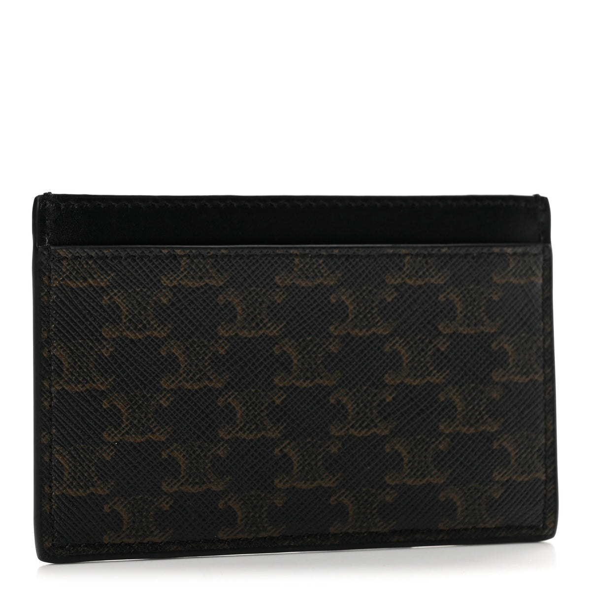 Triomphe Canvas Card Holder Black