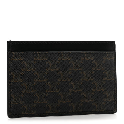 Celine Triomphe Canvas Card Holder Black 3 of 9
