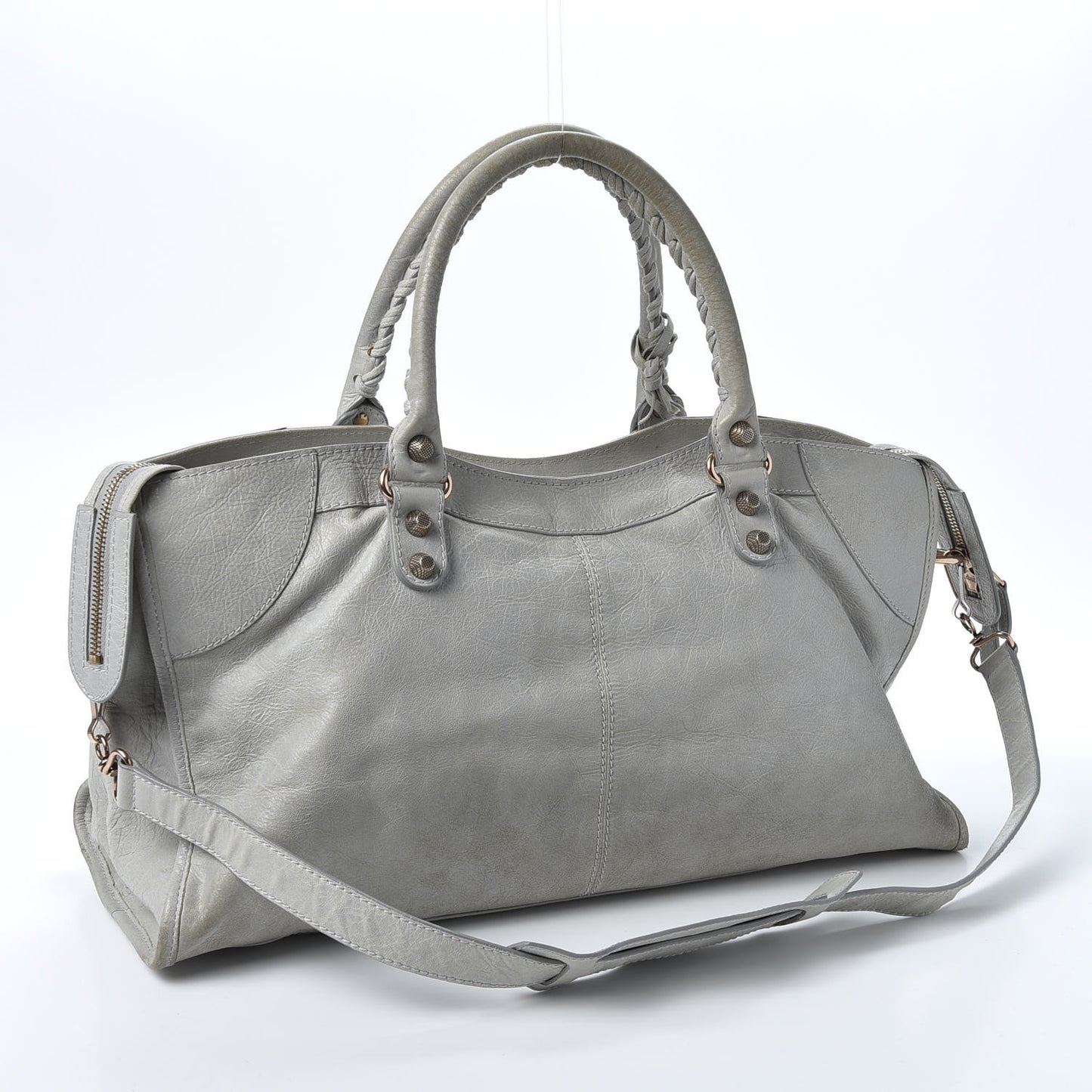Agneau Giant 12 Rose Gold Hardware Part Time Gris Ciment
