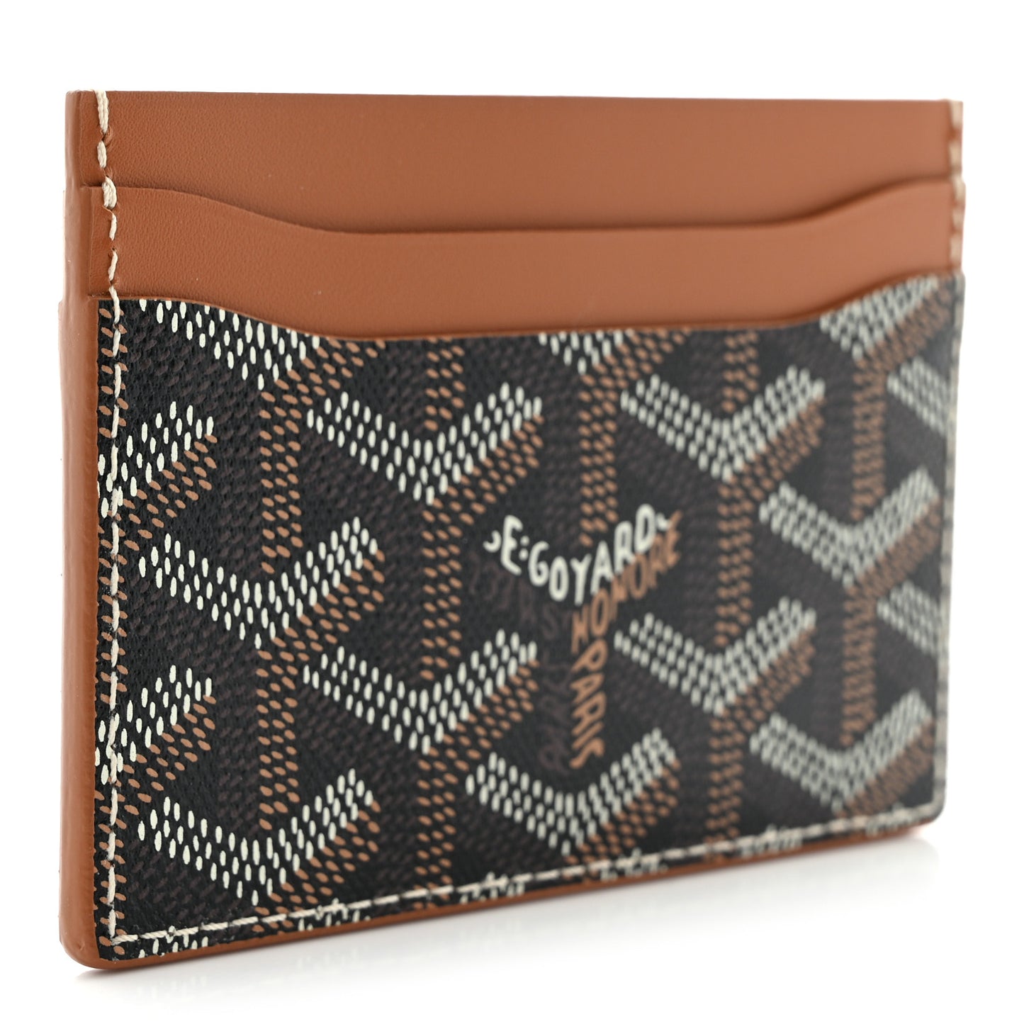 Goyardine Saint Sulpice Card Holder Black Gold