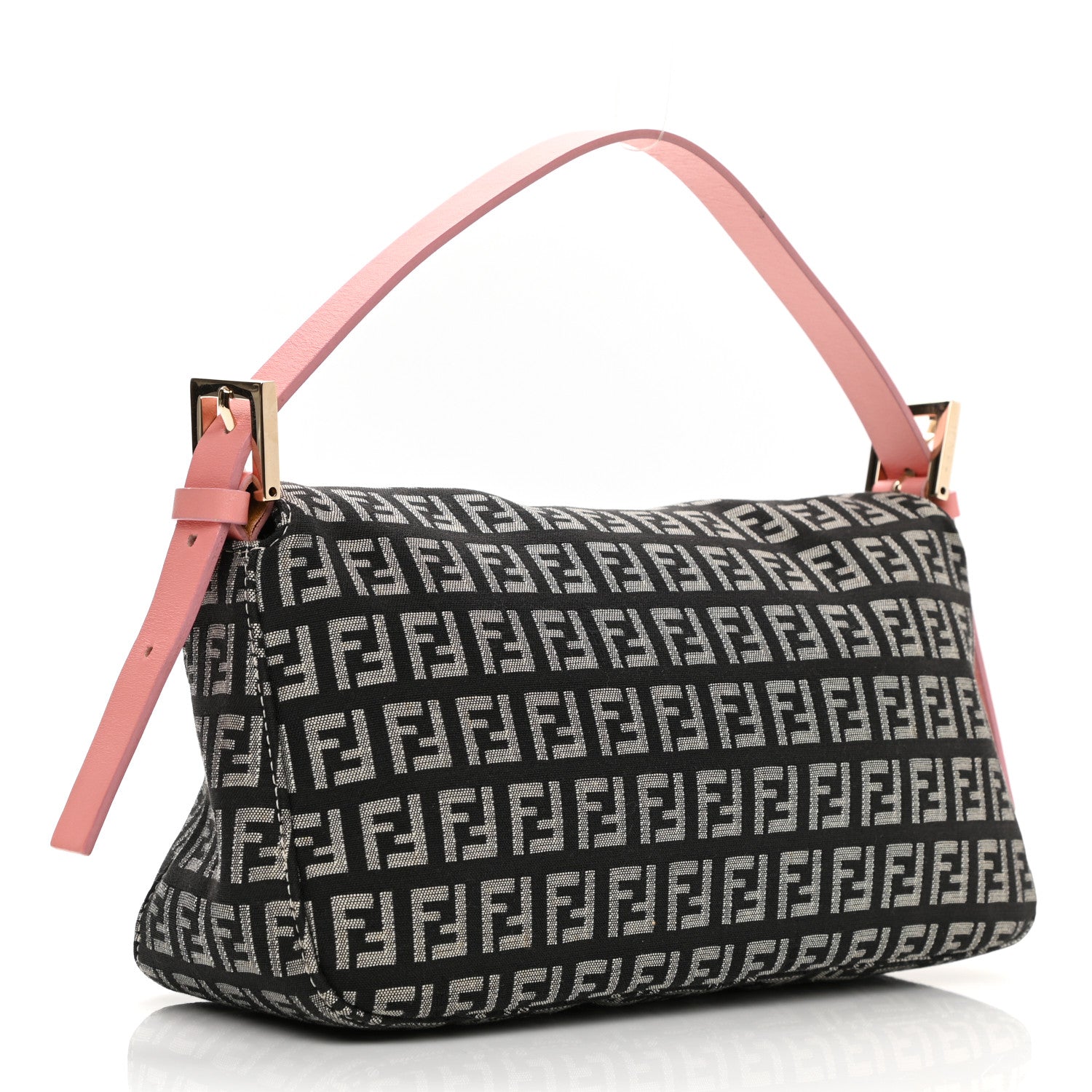 Fendi Zucchino Baguette Black Rosa 3 of 10