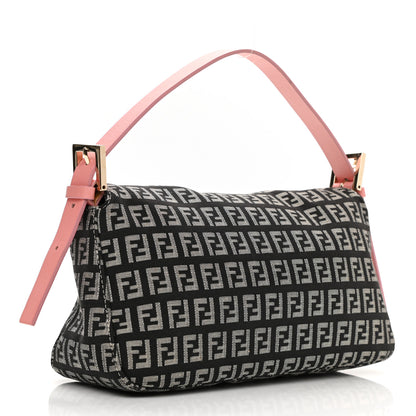 Fendi Zucchino Baguette Black Rosa 3 of 10