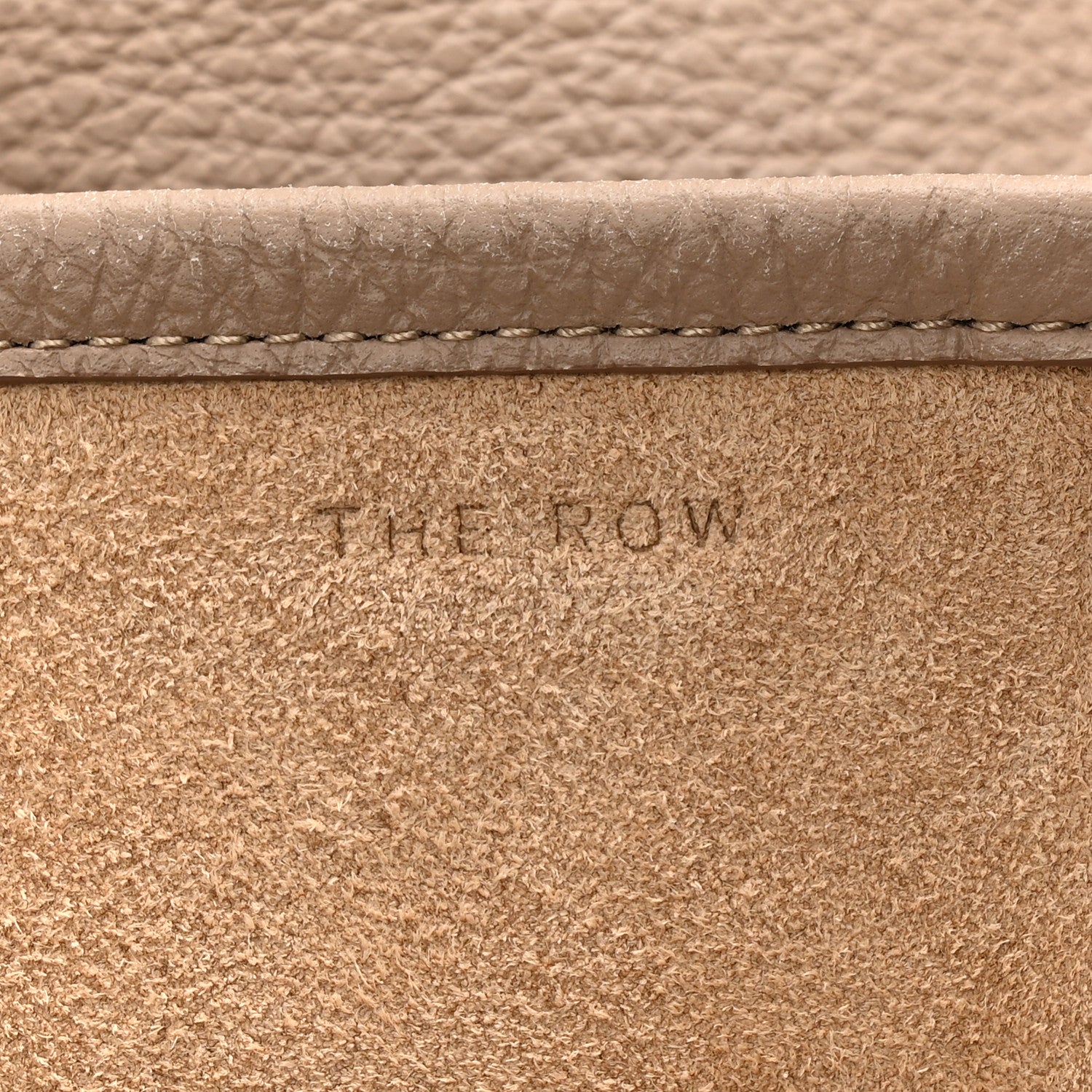 The Row Grained Calfskin Large N/S Park Tote Dark Taupe 6 of 9
