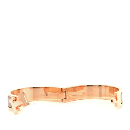 Hermes Enamel Clic Clac H Narrow Bracelet PM Marron Glace 4 of 6