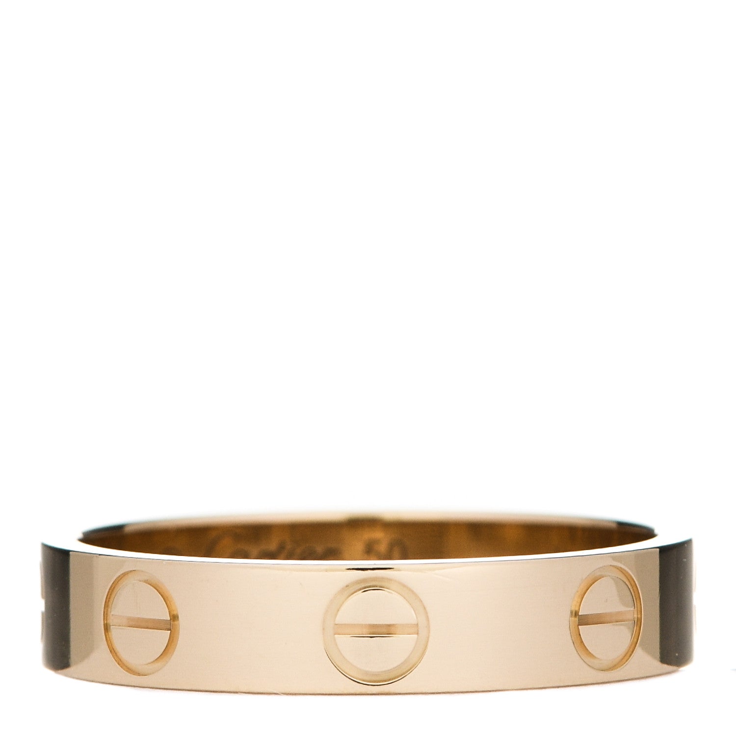 Cartier 18K Yellow Gold 3.5mm LOVE Wedding Band Ring 50 5.25 1 of 5