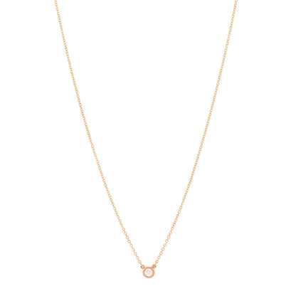 Tiffany 18K Rose Gold Diamond .10ct Elsa Peretti Diamonds by the Yard Pendant Necklace 1 of 5