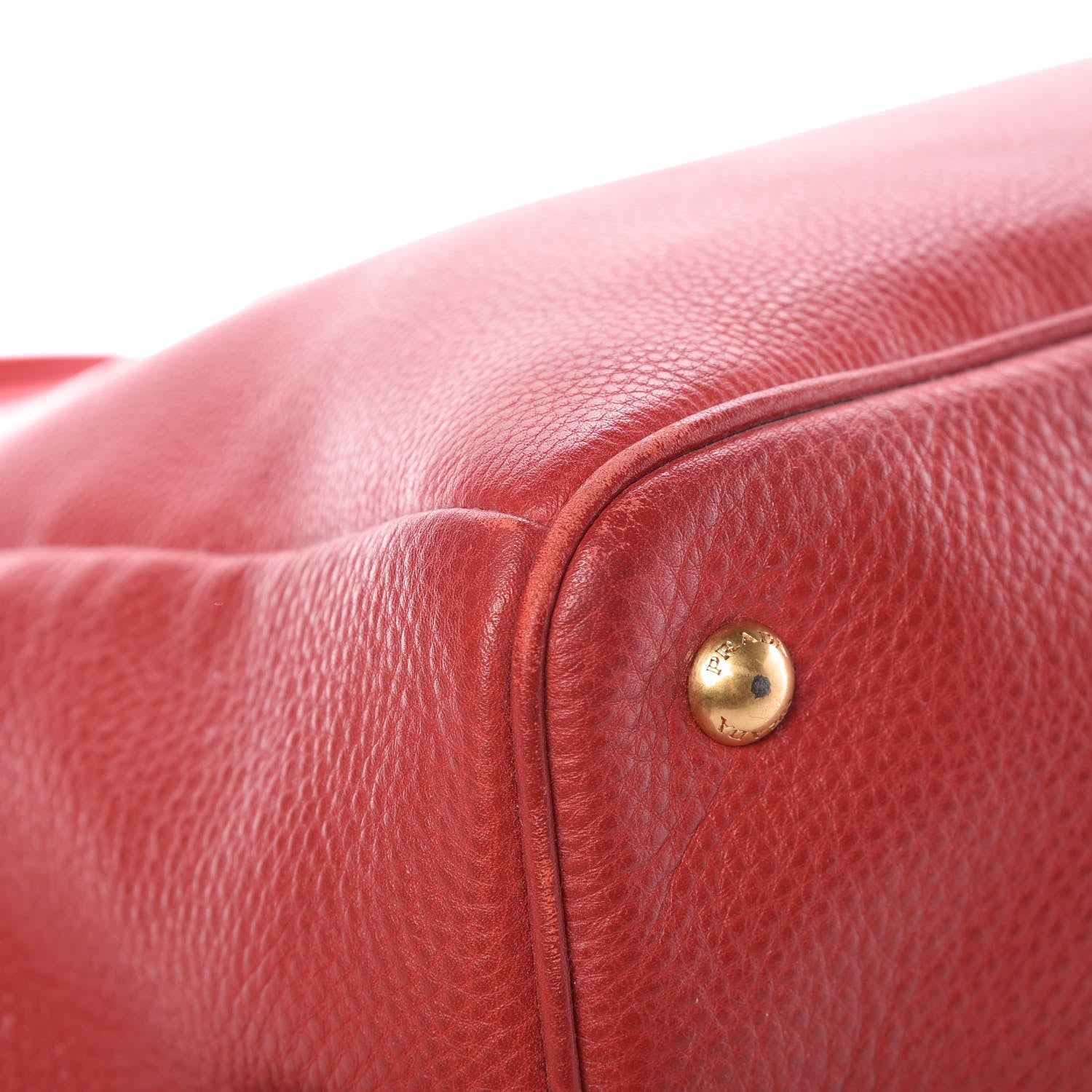 Prada Vitello Daino Tote Rosso 15 of 19