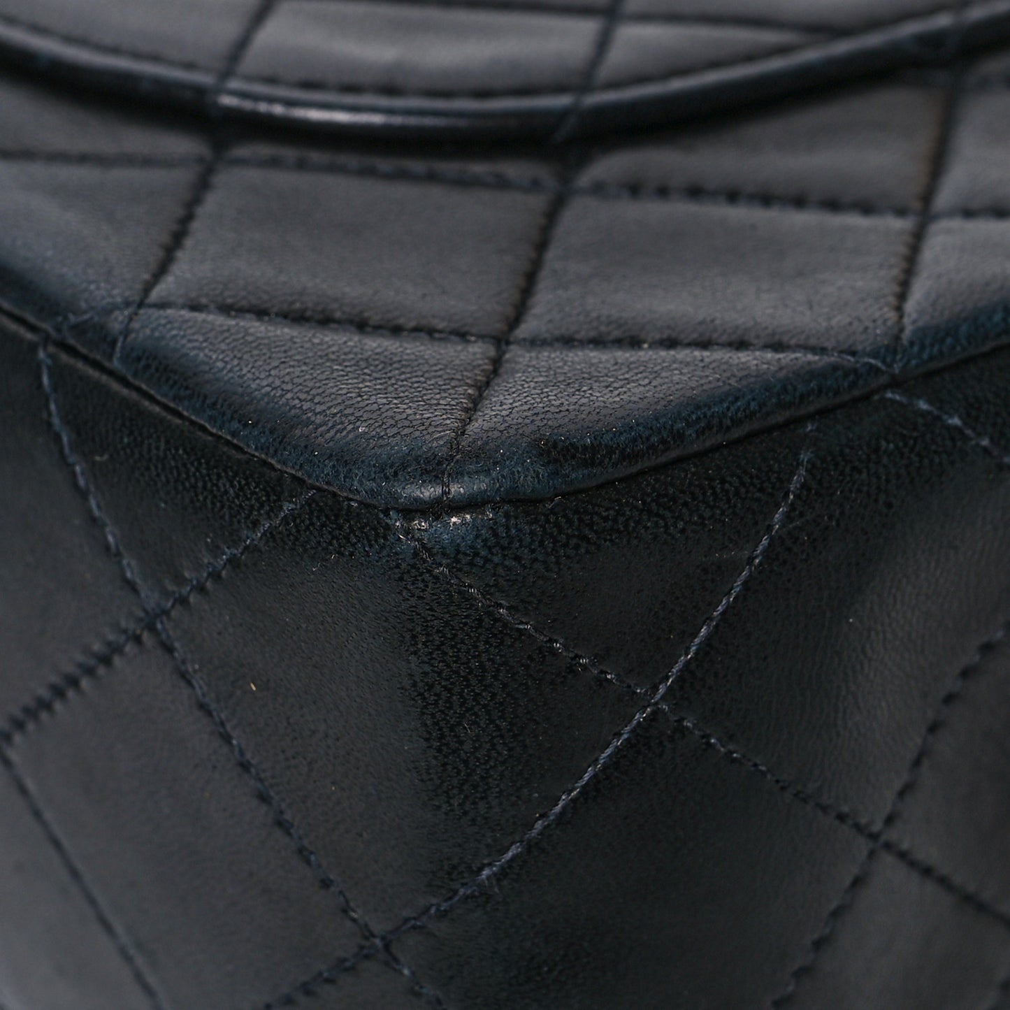 Lambskin Quilted Small Double Flap Black