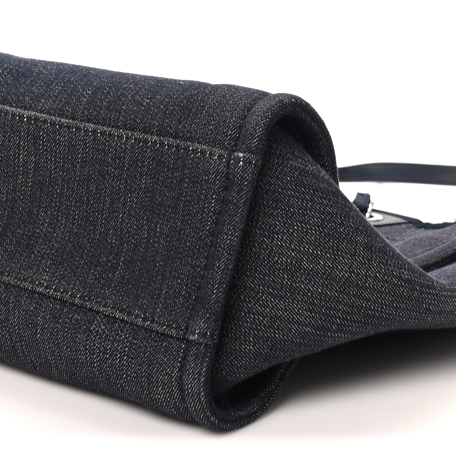 Chanel Denim Small Deauville Tote Dark Blue 10 of 10