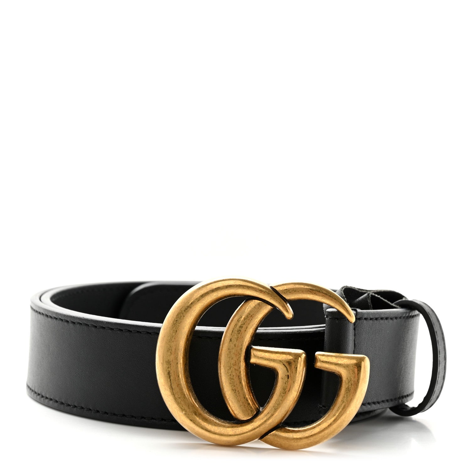 Gucci Calfskin Double G 30mm Belt 80 32 Black 1 of 5