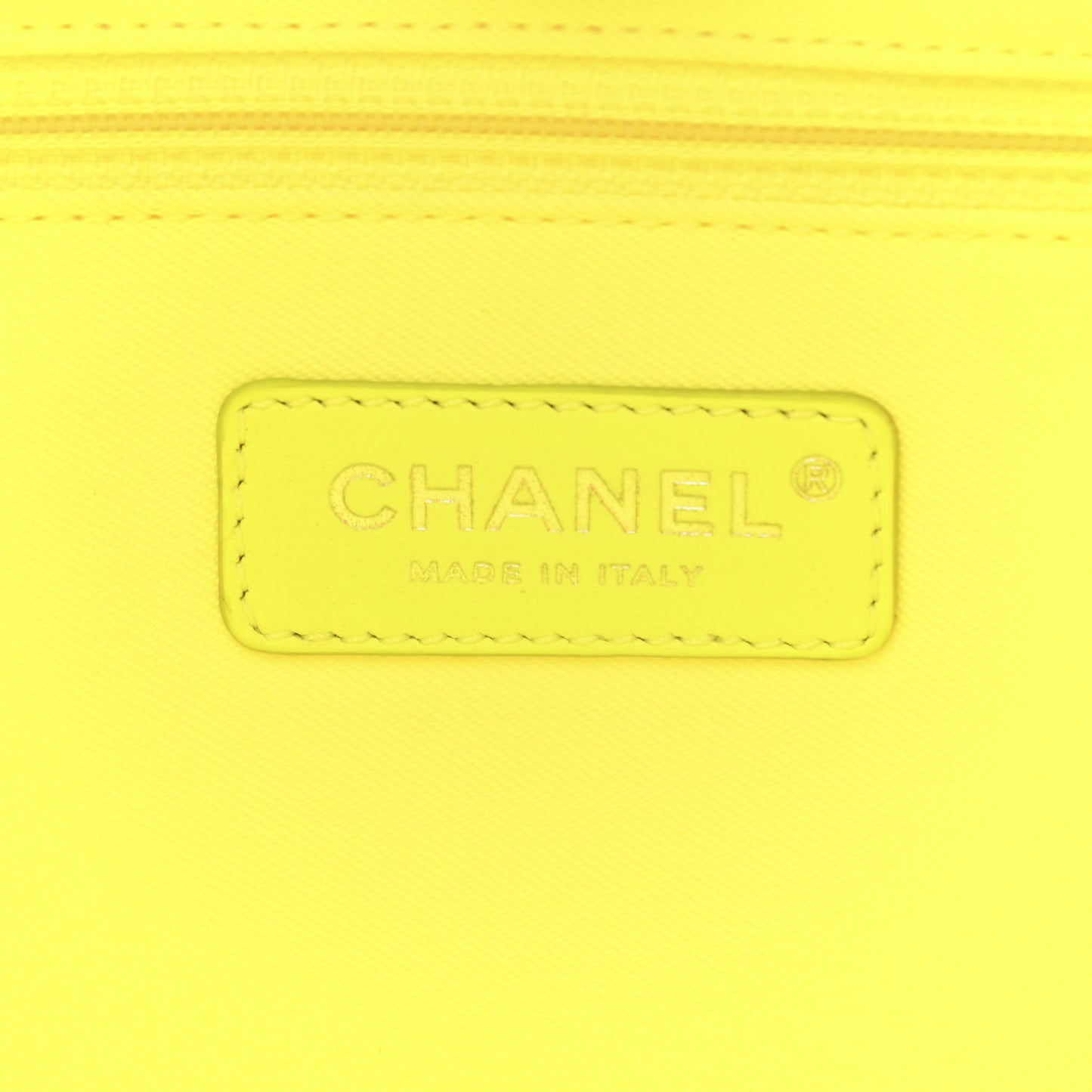 Mixed Fibers Calfskin Small Deauville Tote Orange Yellow