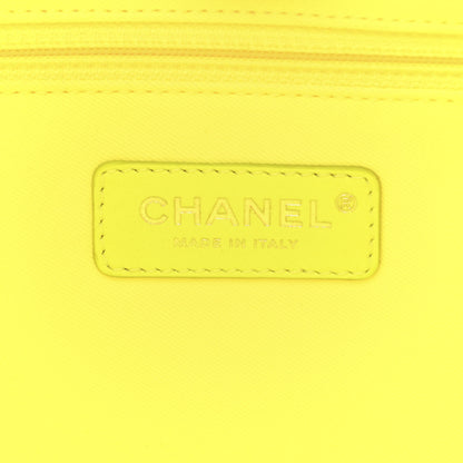 Chanel Mixed Fibers Calfskin Small Deauville Tote Orange Yellow 6 of 10
