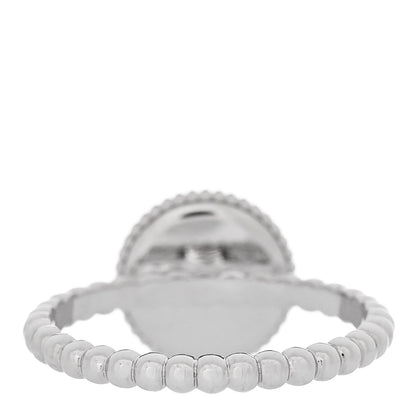 Christian Dior 18K White Gold Diamond Rose Des Vents Pave Ring 52 6 4 of 5