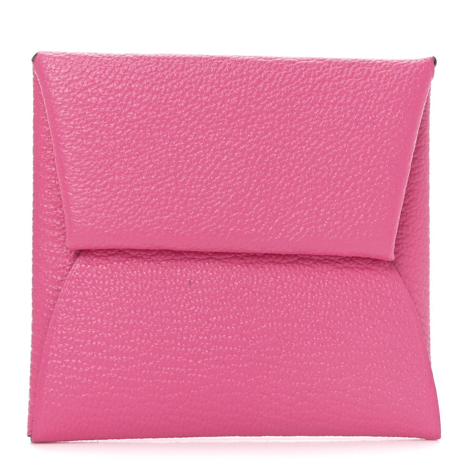 Hermes Chevre Mysore Bastia Coin Purse Rose Pourpre 1 of 8