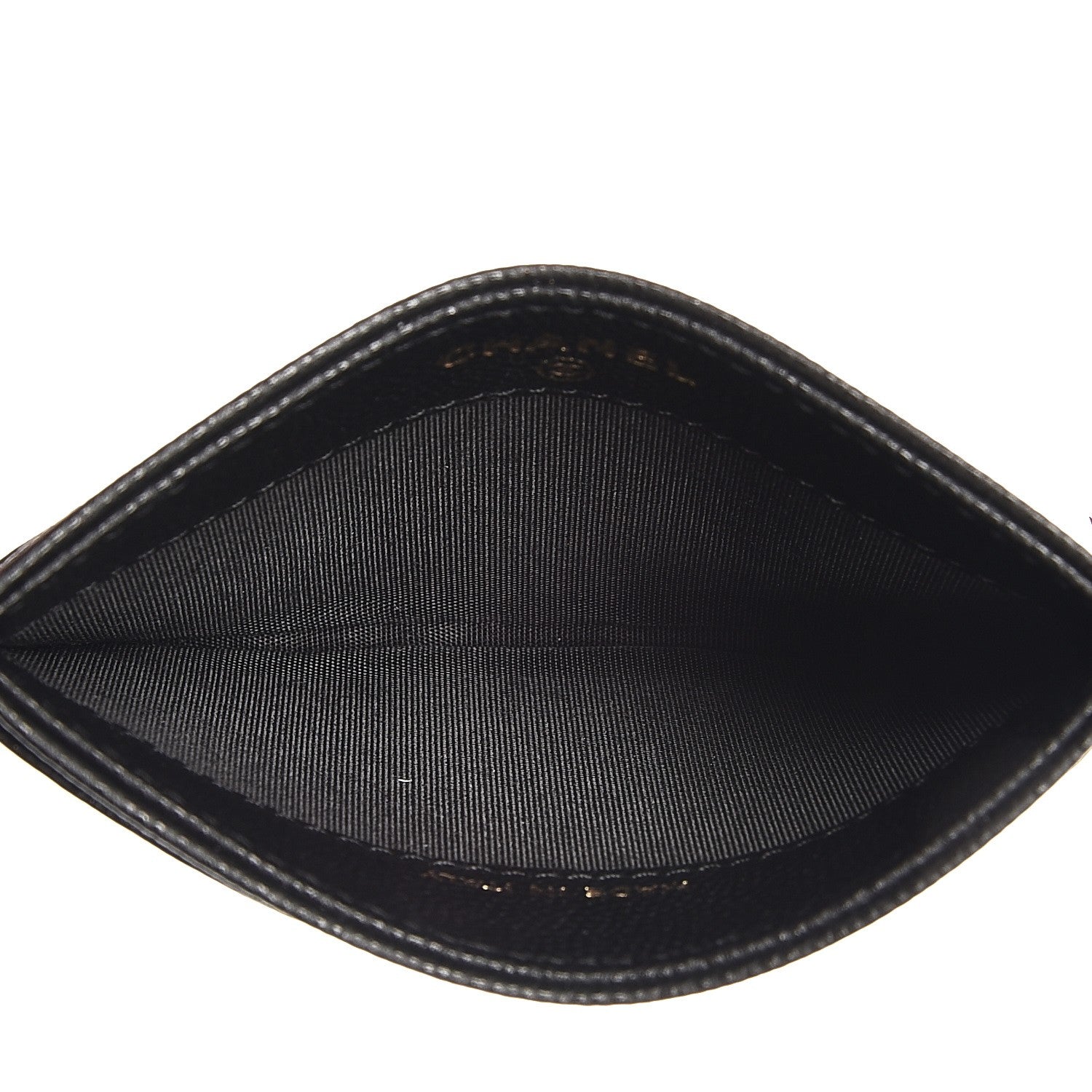 Chanel Caviar Camellia Embossed Card Holder Black 5 of 9