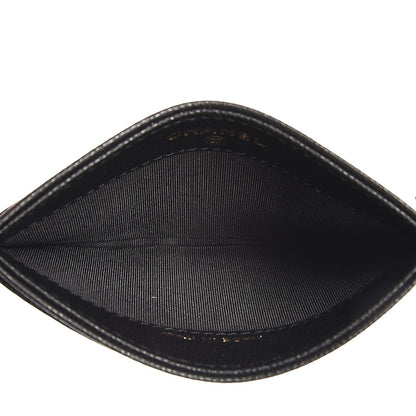 Chanel Caviar Camellia Embossed Card Holder Black 5 of 9