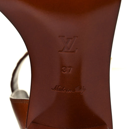Louis Vuitton Calfskin Monogram Passenger Sandals 37 Cognac 12 of 14