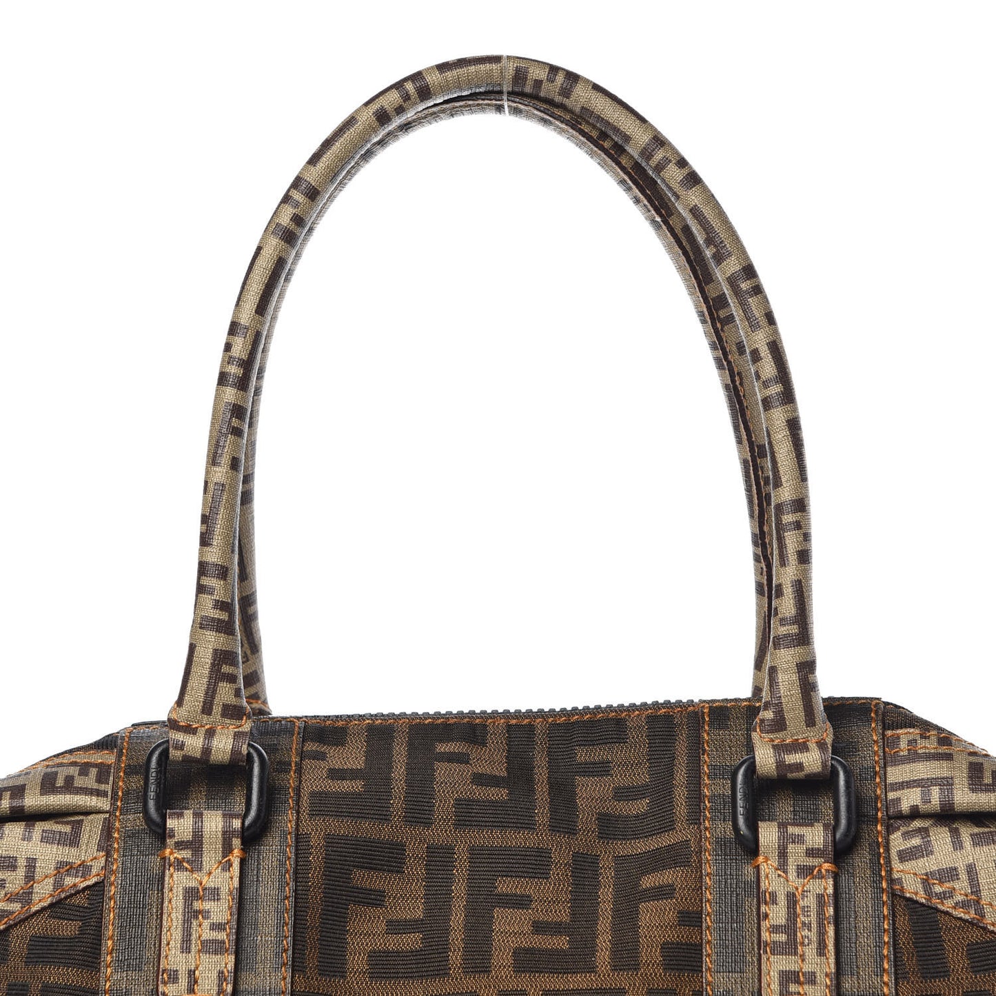 Zucca Zucchino Spalmati Large B Mix Tote Tobacco