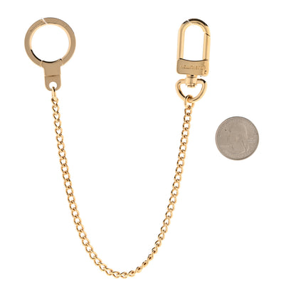 Louis Vuitton Metal Pochette Extender Key Ring Chain Gold 2 of 4