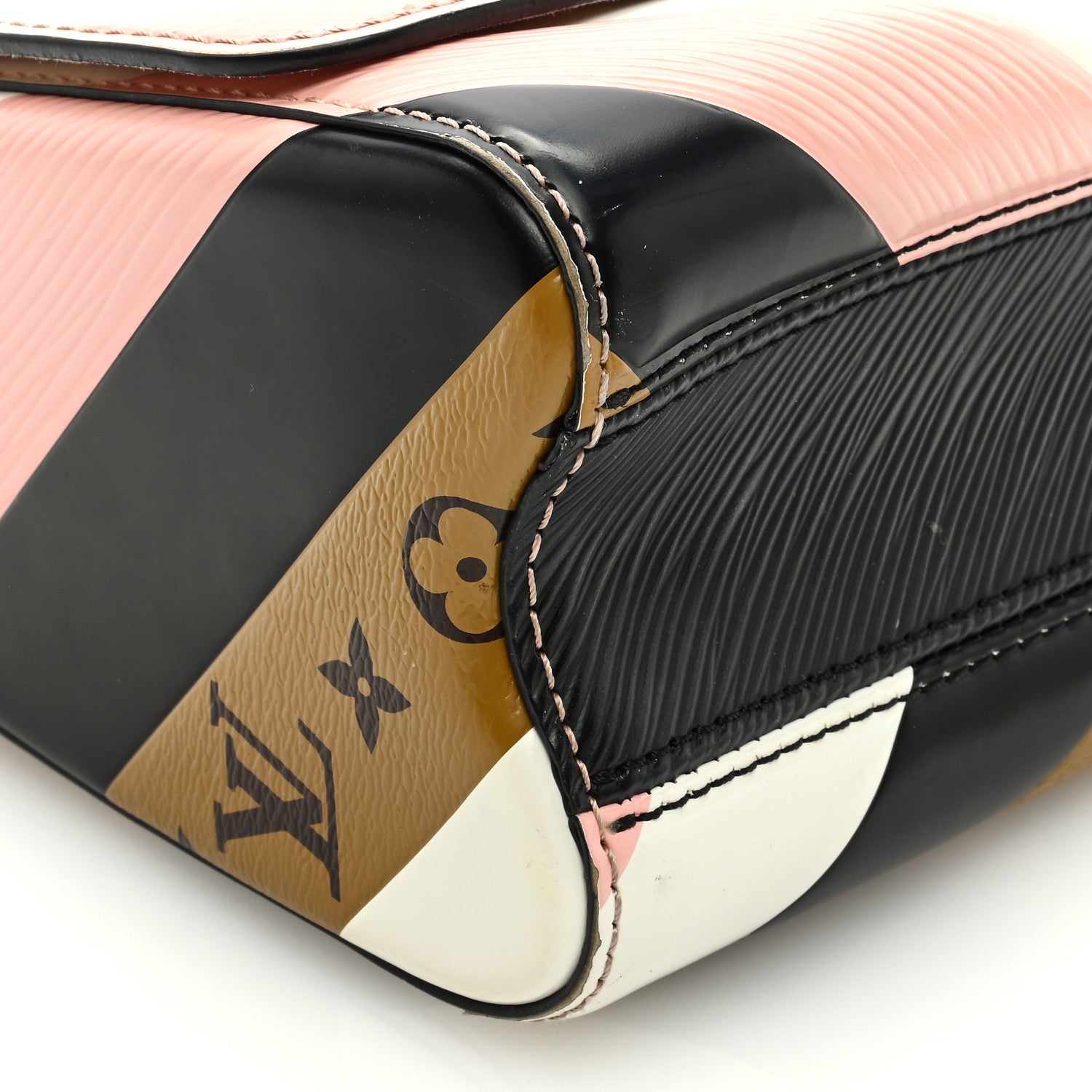 Louis Vuitton Epi Reverse Monogram Twist Shoulder Bag MM Rose Ballerine 7 of 8