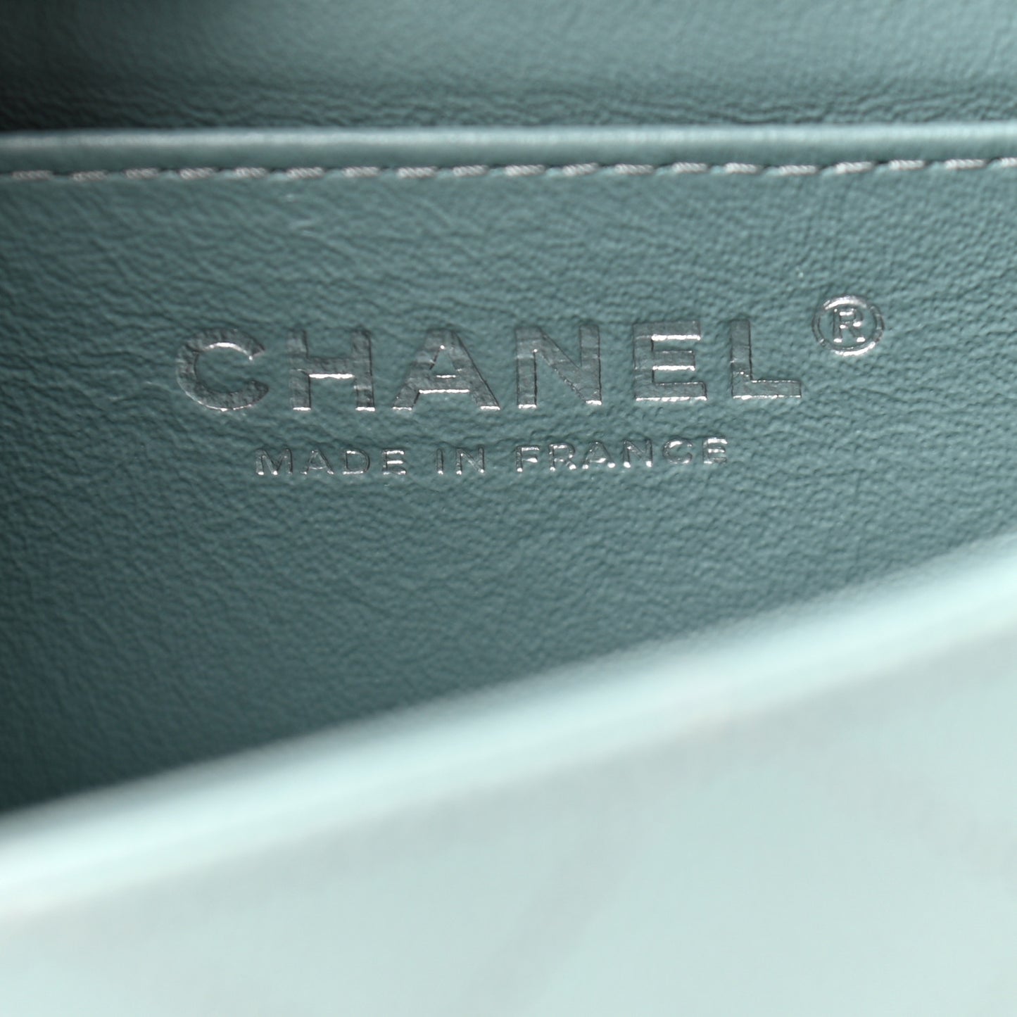 Caviar Quilted Mini Rectangular Flap Green