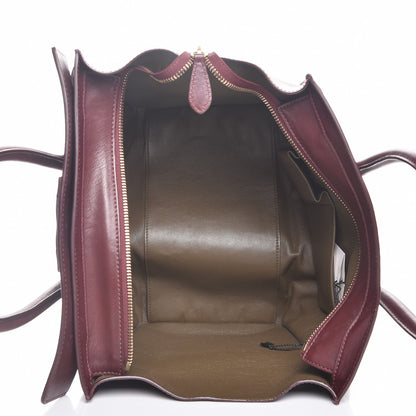 Celine Smooth Calfskin Mini Luggage Burgundy 5 of 9