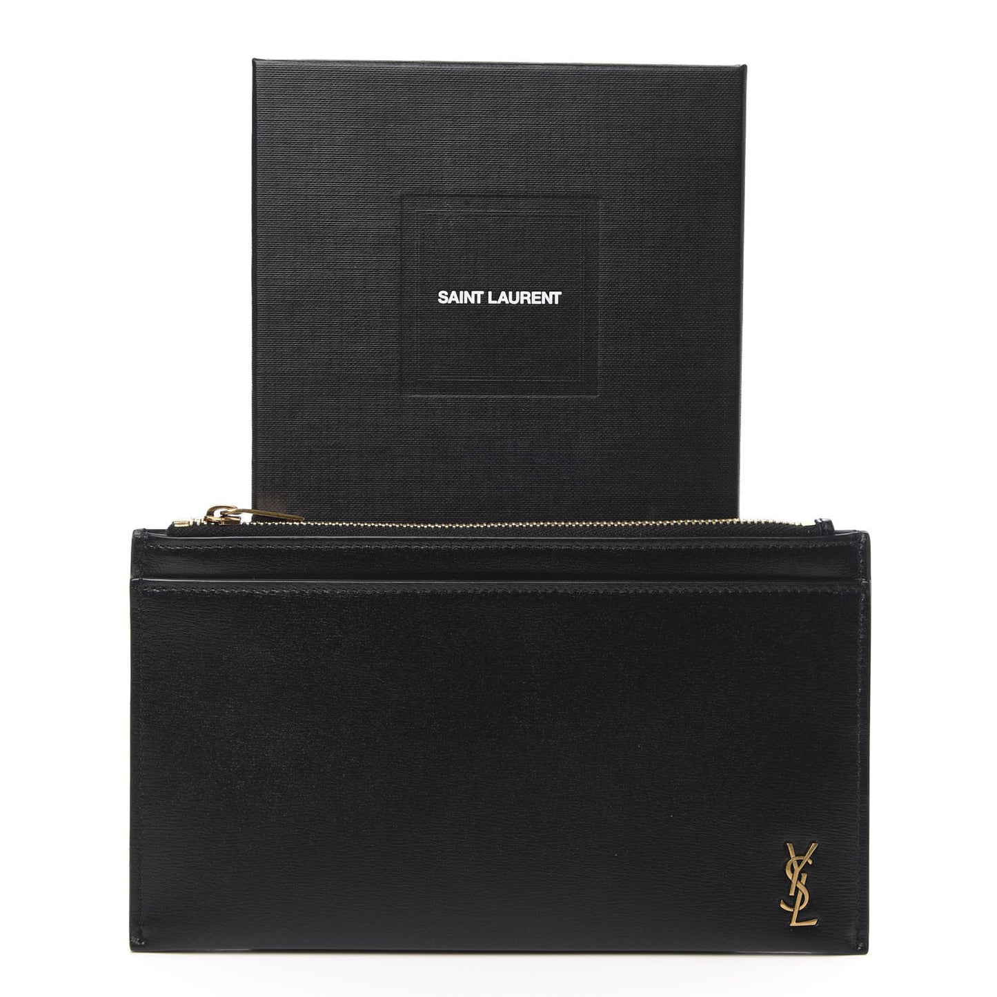 Smooth Calfskin Monogram Bill Pouch Black