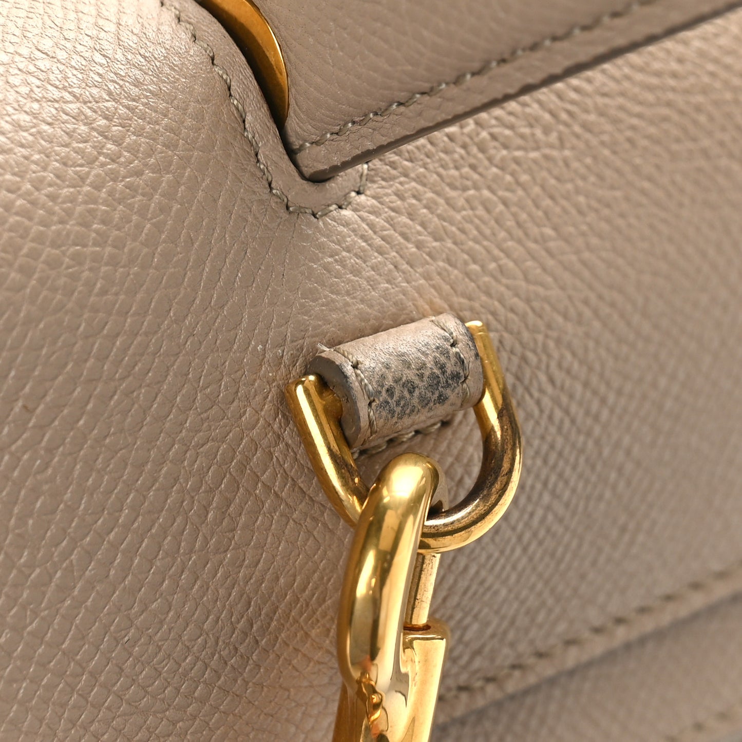Grained Calfskin Mini Belt Bag Light Taupe
