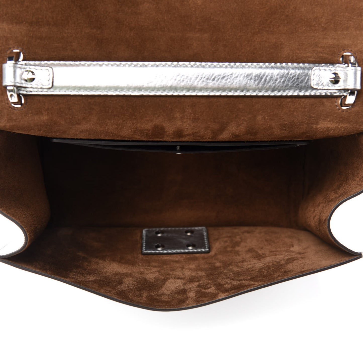 Vitello Catalan Mirror F is Fendi Kan U Shoulder Bag Argento