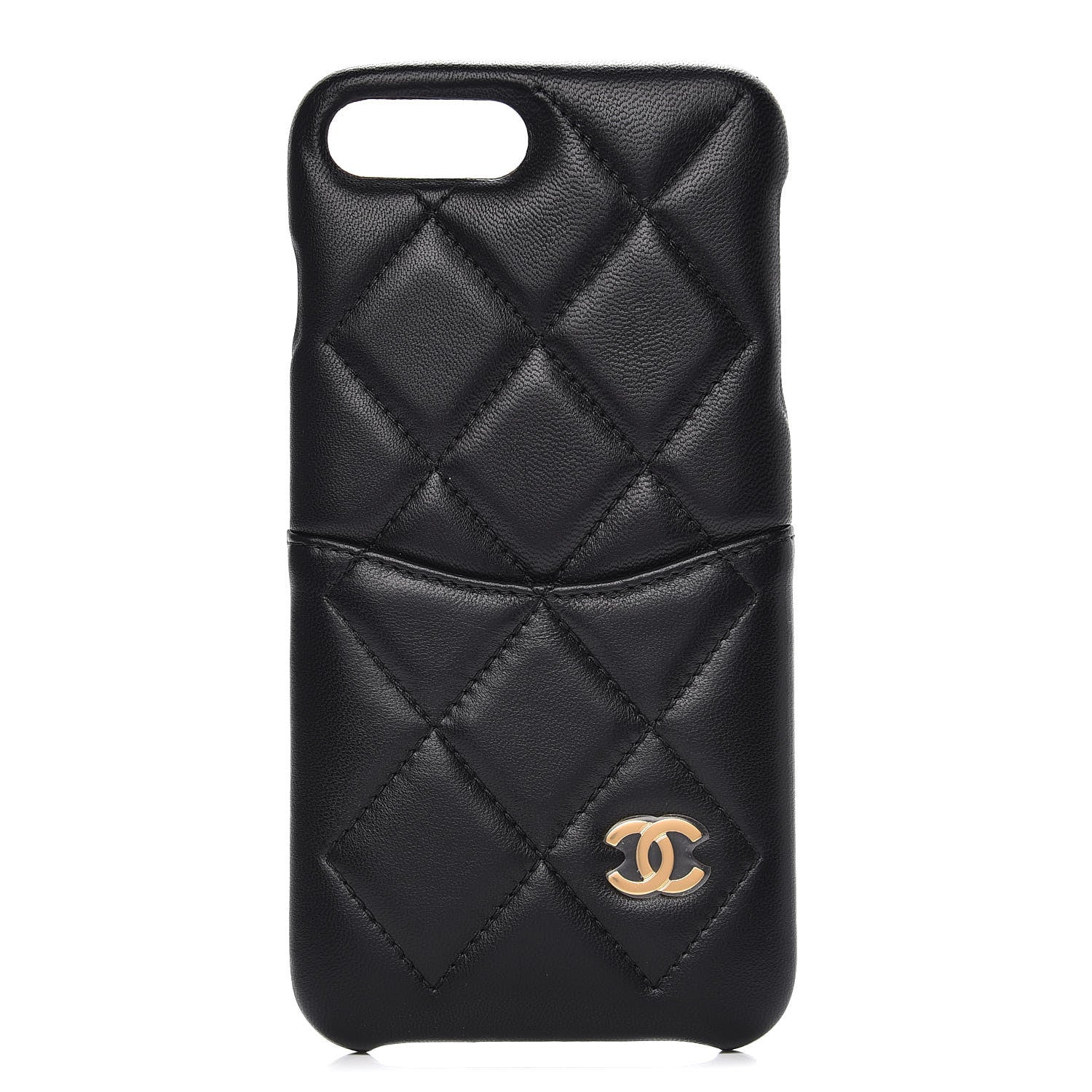 Chanel Lambskin Quilted iPhone 7/8 Coco Tech Case Black 1 of 7
