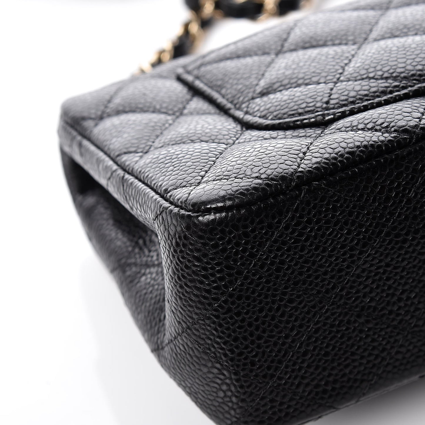 Caviar Quilted Mini Rectangular Flap Black