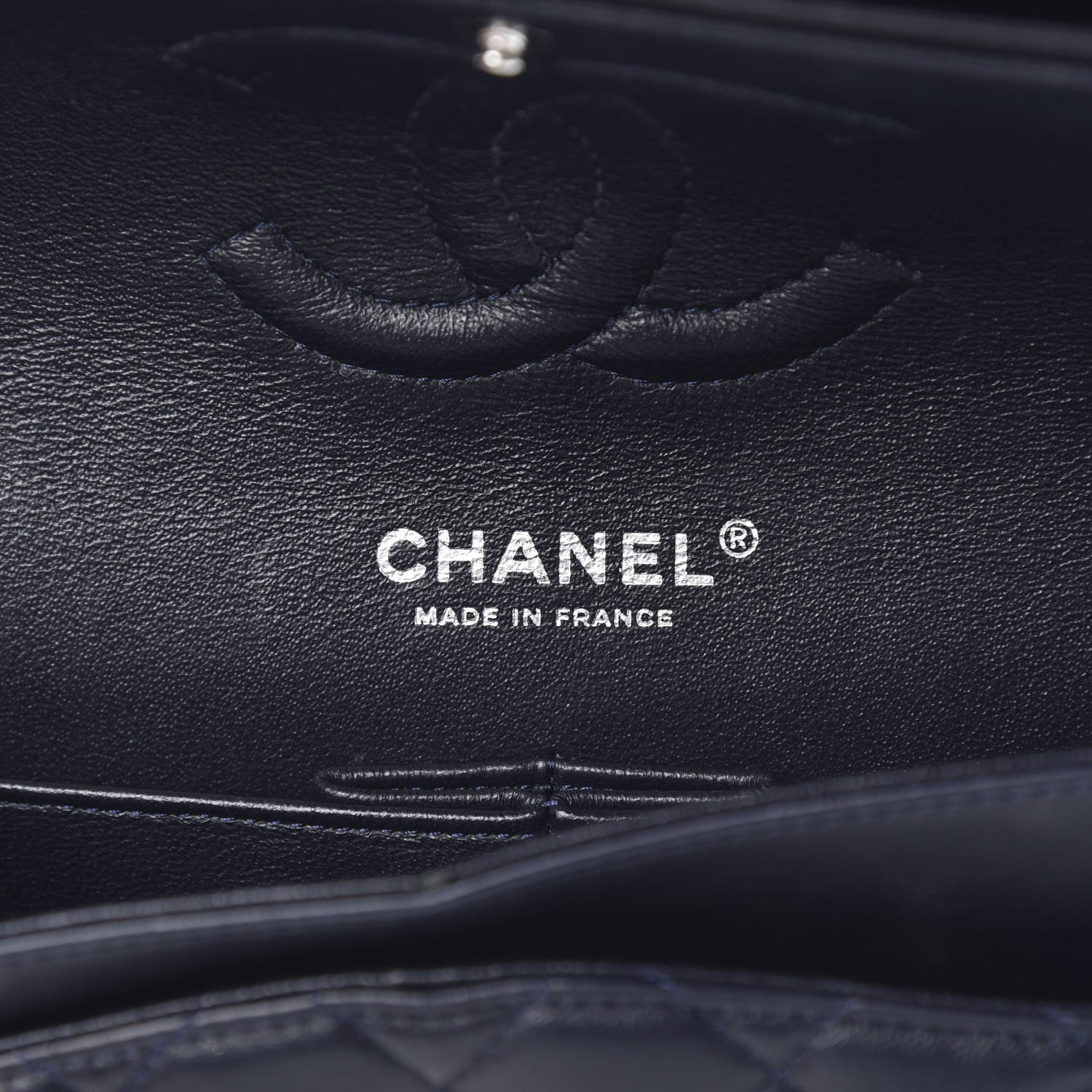 Chanel Lambskin Quilted Medium Double Flap Navy 6 of 15