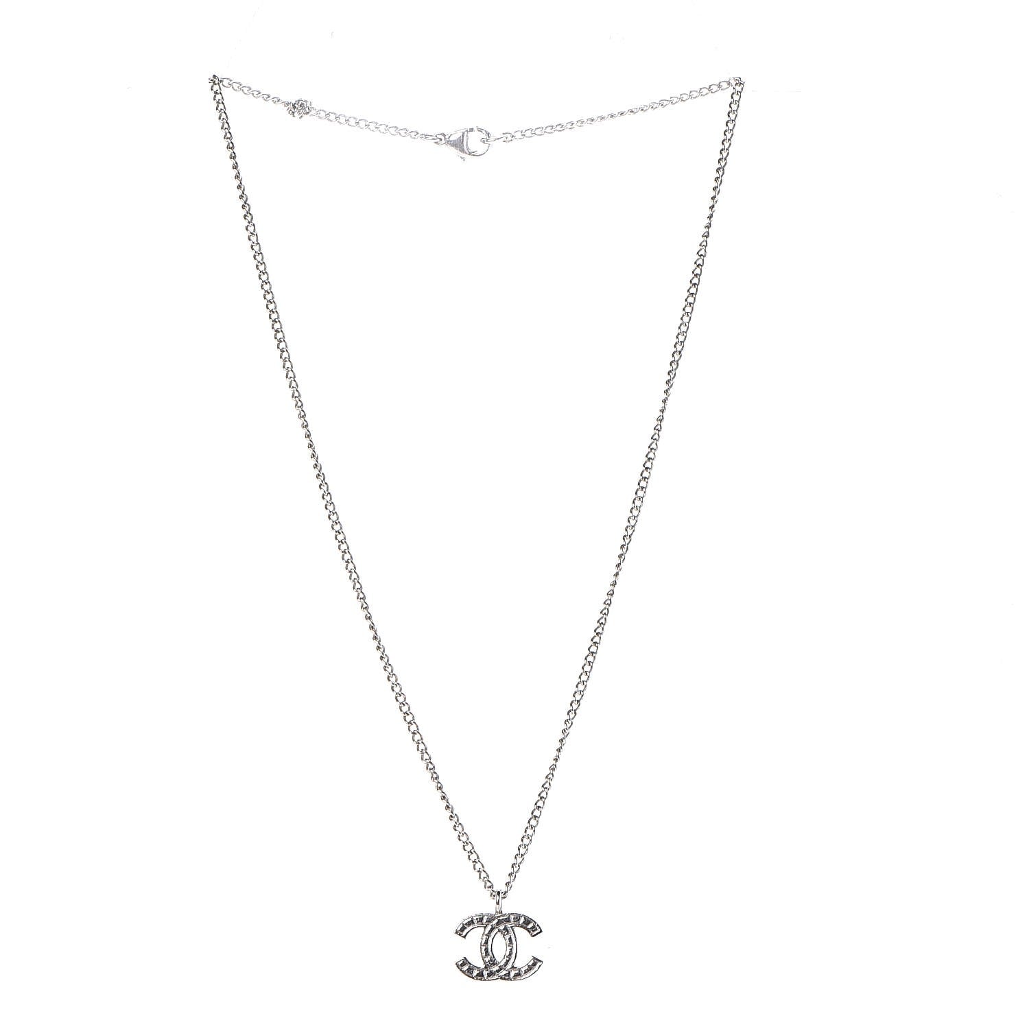 Chanel CC Necklace Silver 3 of 5