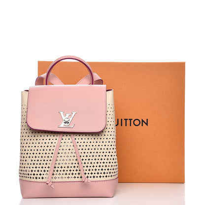 Louis Vuitton Perforated Calfskin Lockme Backpack Rose Poudre Creme 9 of 9