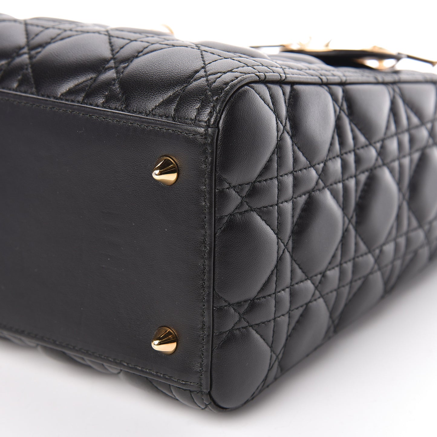 Lambskin Cannage Medium Lady Dior Black