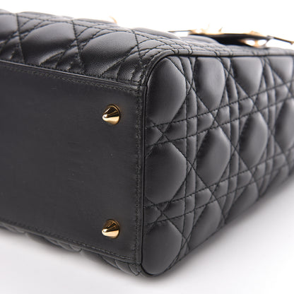 Christian Dior Lambskin Cannage Medium Lady Dior Black 6 of 11