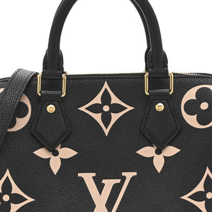 Louis Vuitton Empreinte Monogram Giant Speedy Bandouliere 25 Black Beige 7 of 9