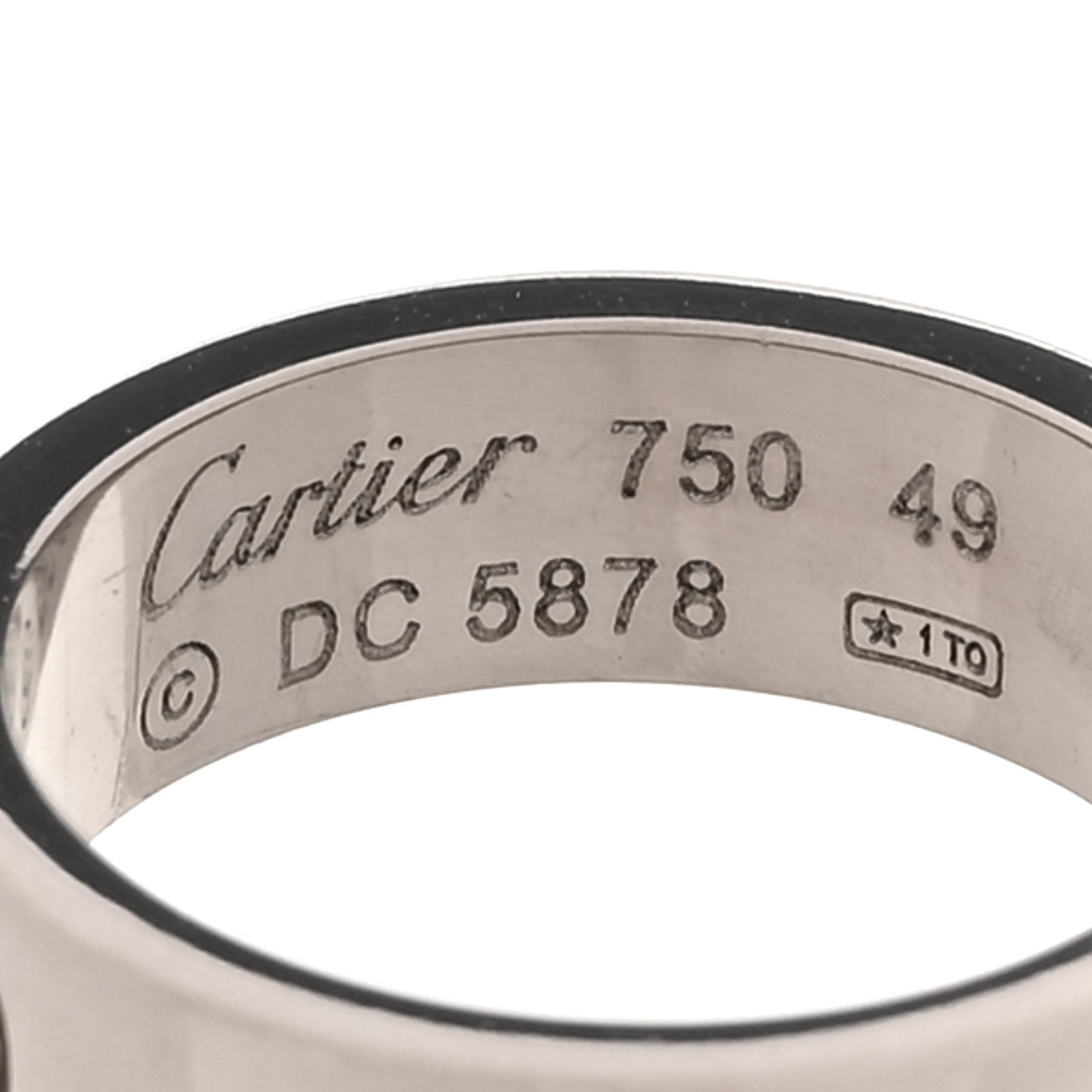 Cartier 18K White Gold 5.5mm LOVE Ring 49 5 1860558 – FASHIONPHILE