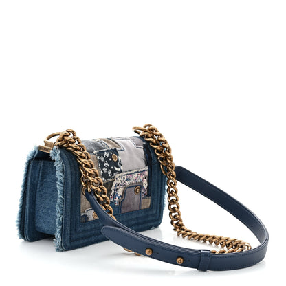 Chanel Denim Patchwork Small Boy Flap Blue 3 of 11