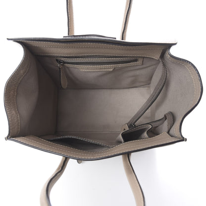 Celine Drummed Calfskin Micro Luggage Dune 4 of 8