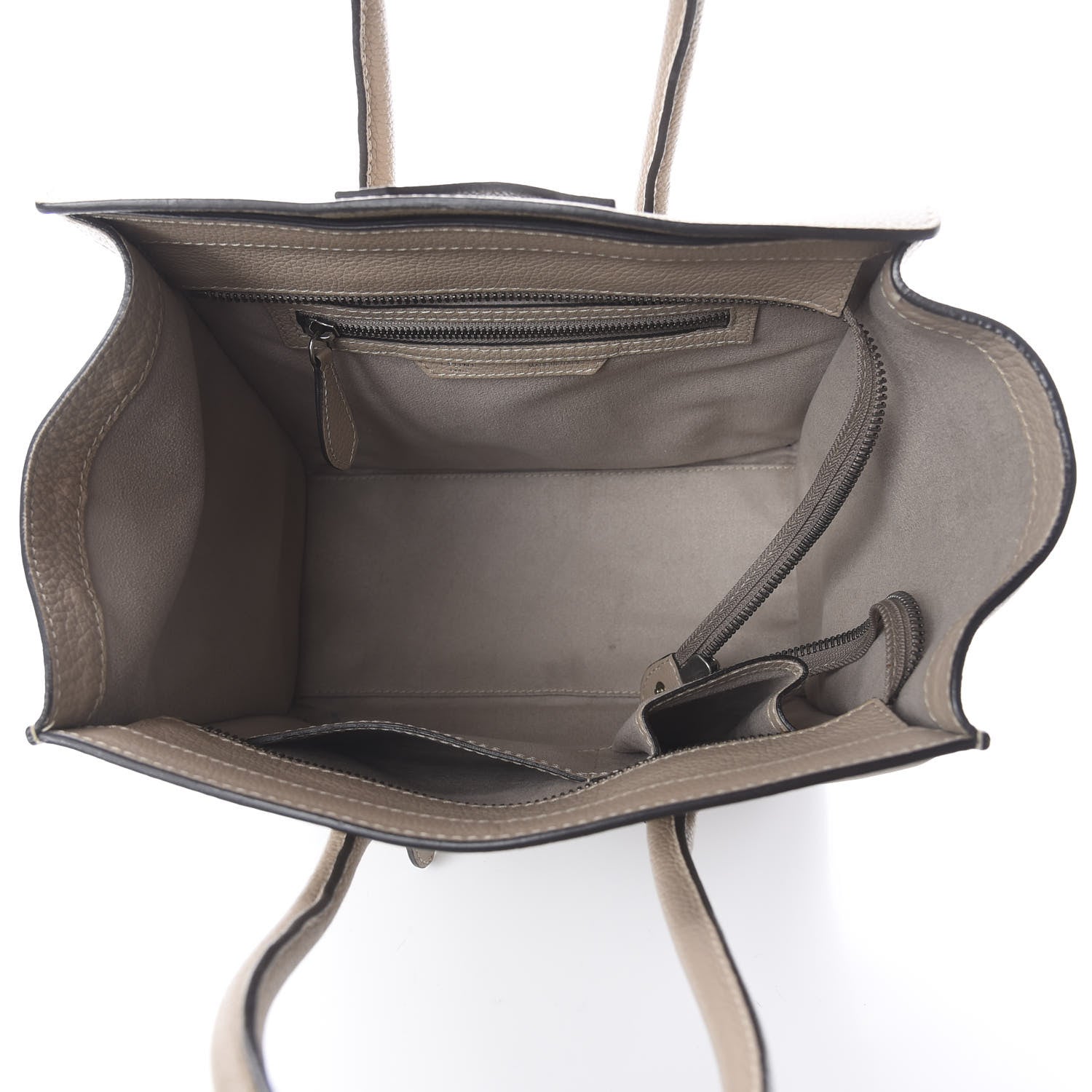 Celine Drummed Calfskin Micro Luggage Dune 4 of 8