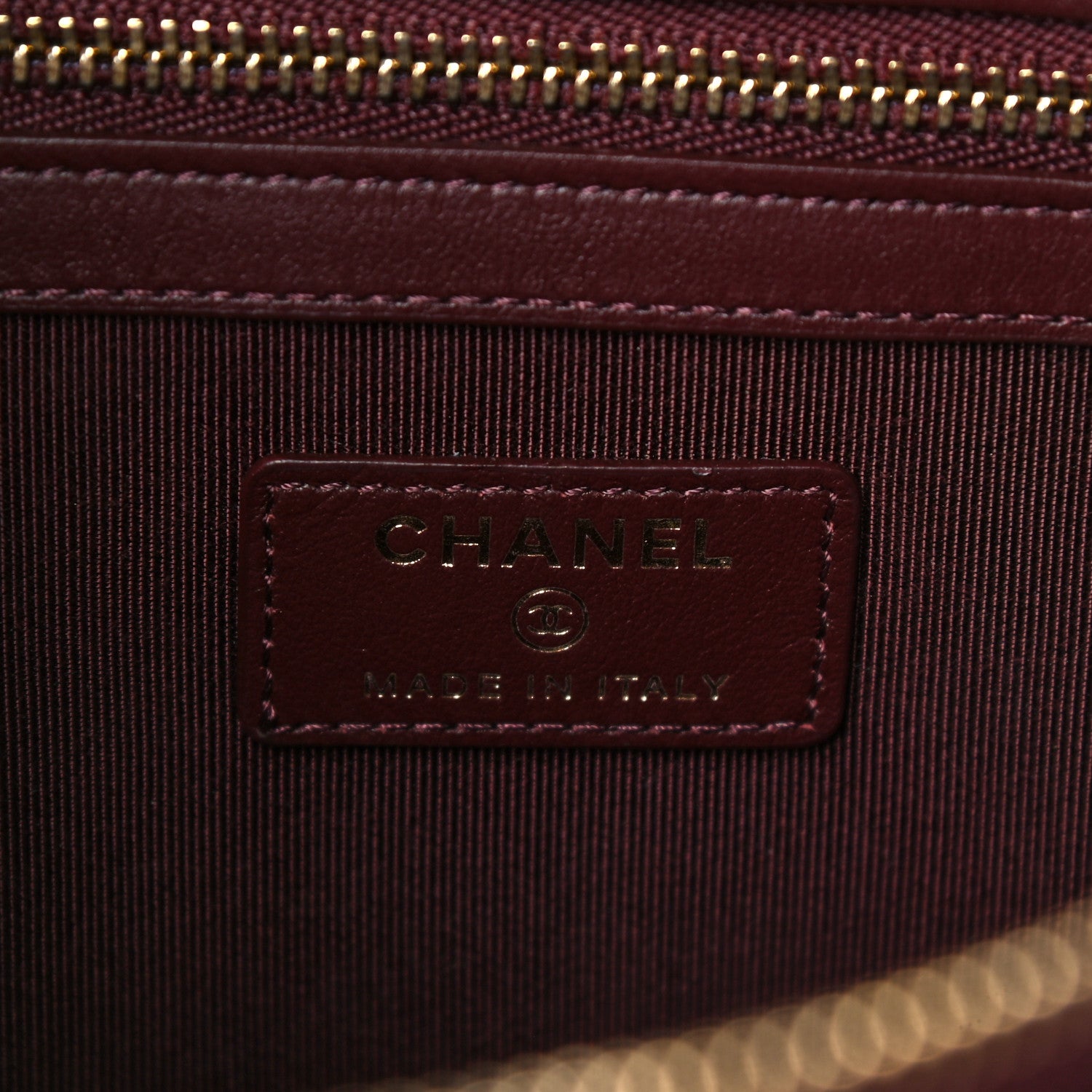 Chanel Shiny Crumpled Calfskin Large Chanel 19 Pouch Burgundy 6 of 11