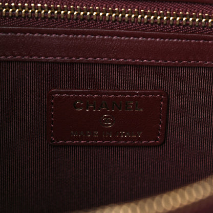 Chanel Shiny Crumpled Calfskin Large Chanel 19 Pouch Burgundy 6 of 11