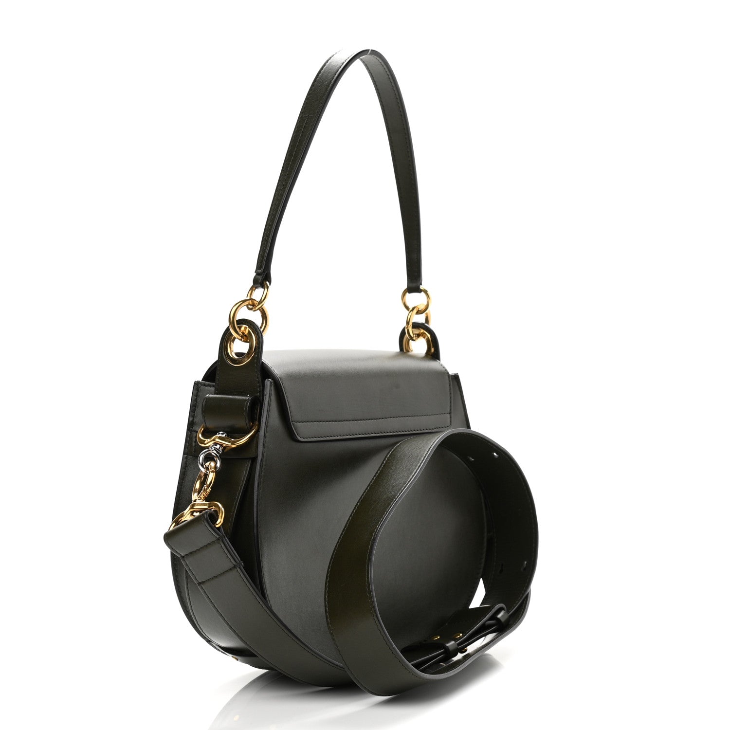 Chloe Calfskin Suede Large Tess Bag Deep Forest 2 of 11