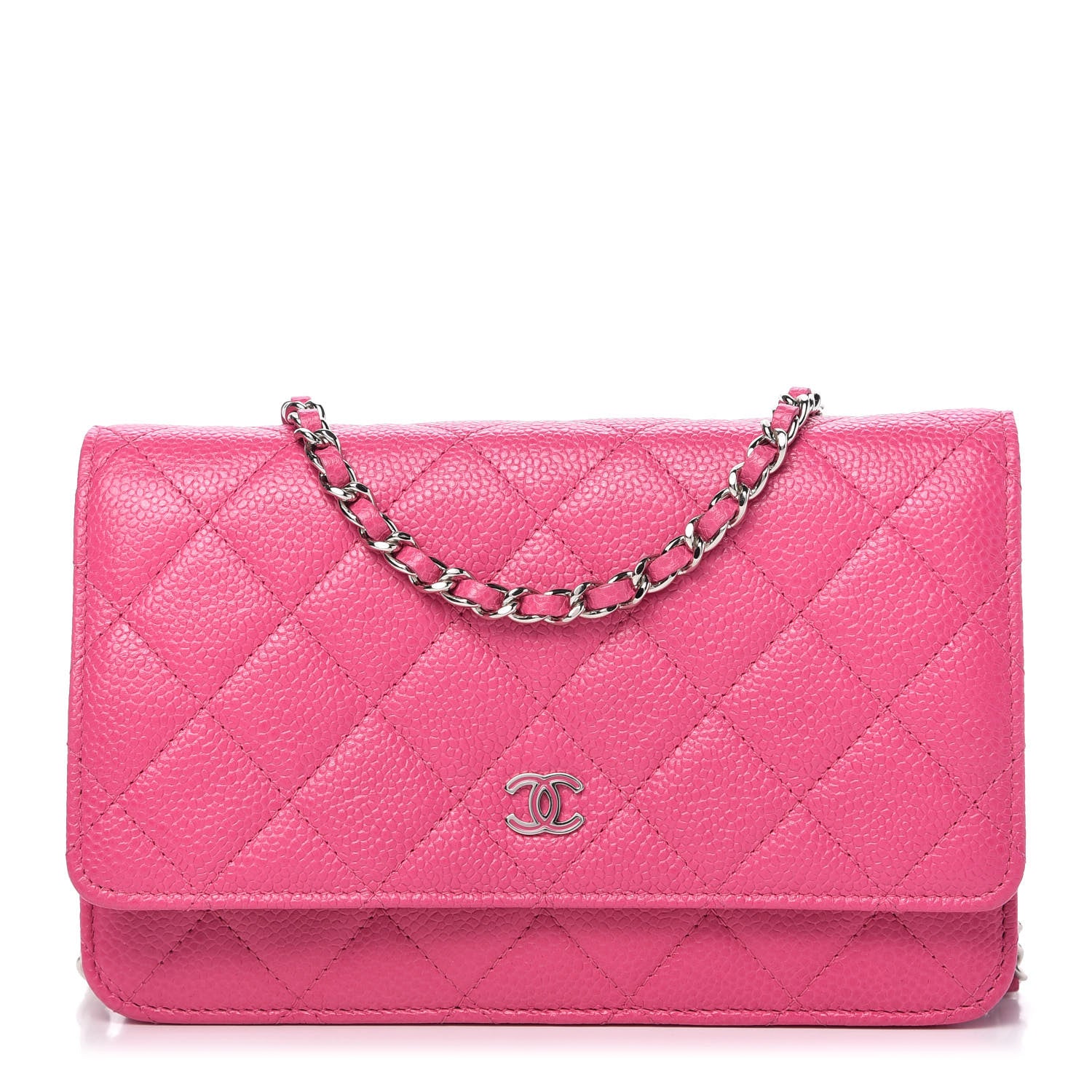 Chanel Caviar Quilted Wallet on Chain WOC Pink 1 of 11
