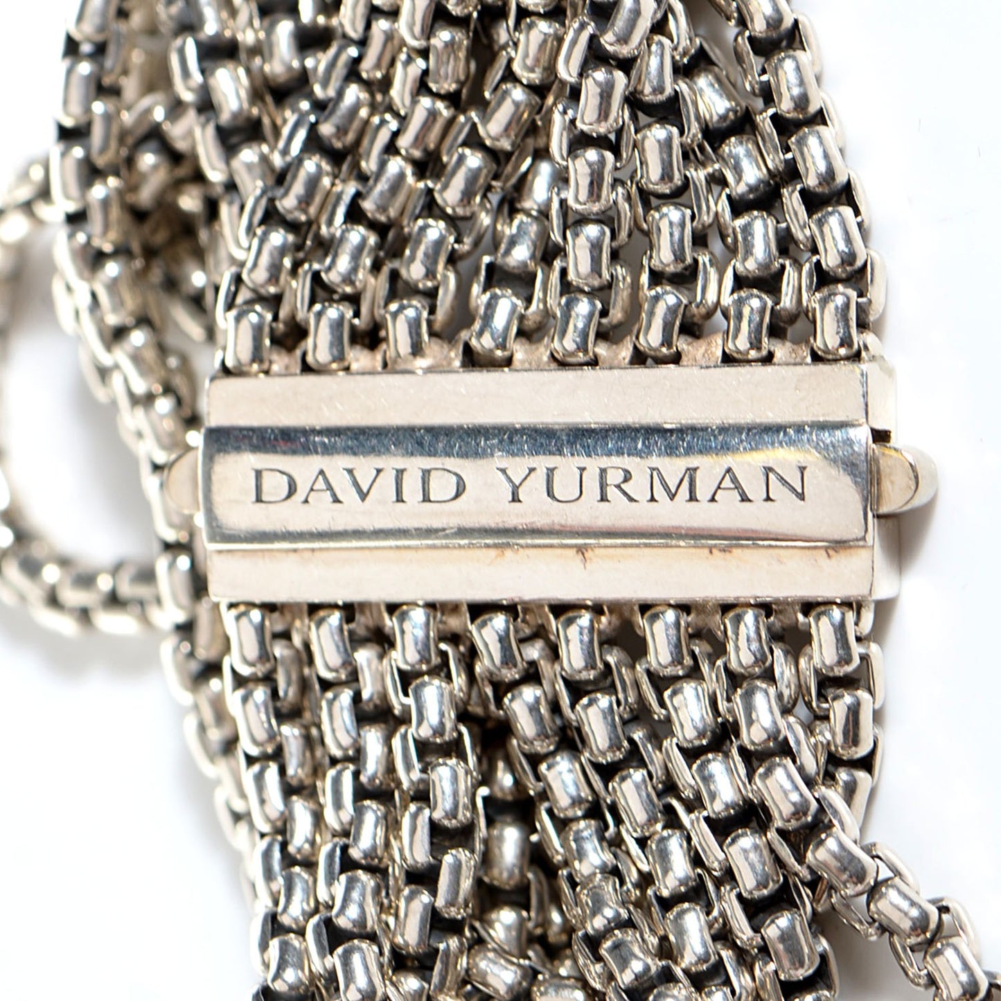 Sterling Silver Eight-Row Box Chain Bracelet