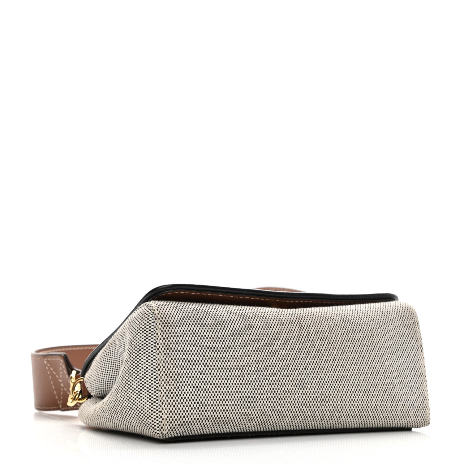 Burberry Cotton Canvas Horseferry Print Small Crossbody Bag Grey Tan 4 of 11