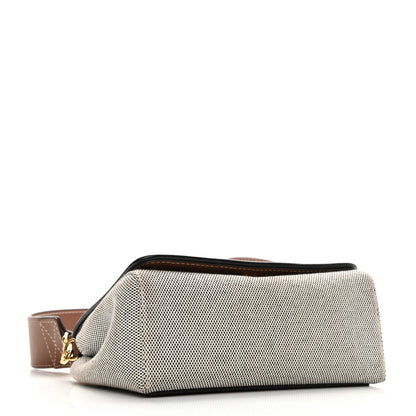 Burberry Cotton Canvas Horseferry Print Small Crossbody Bag Grey Tan 4 of 11